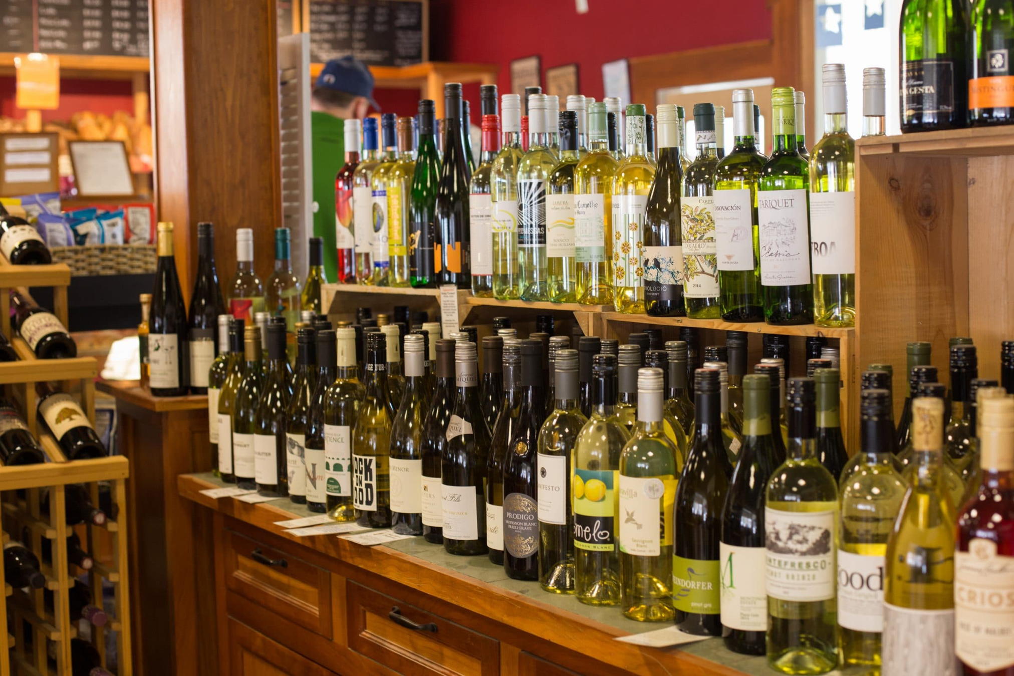 Cafe wine selection