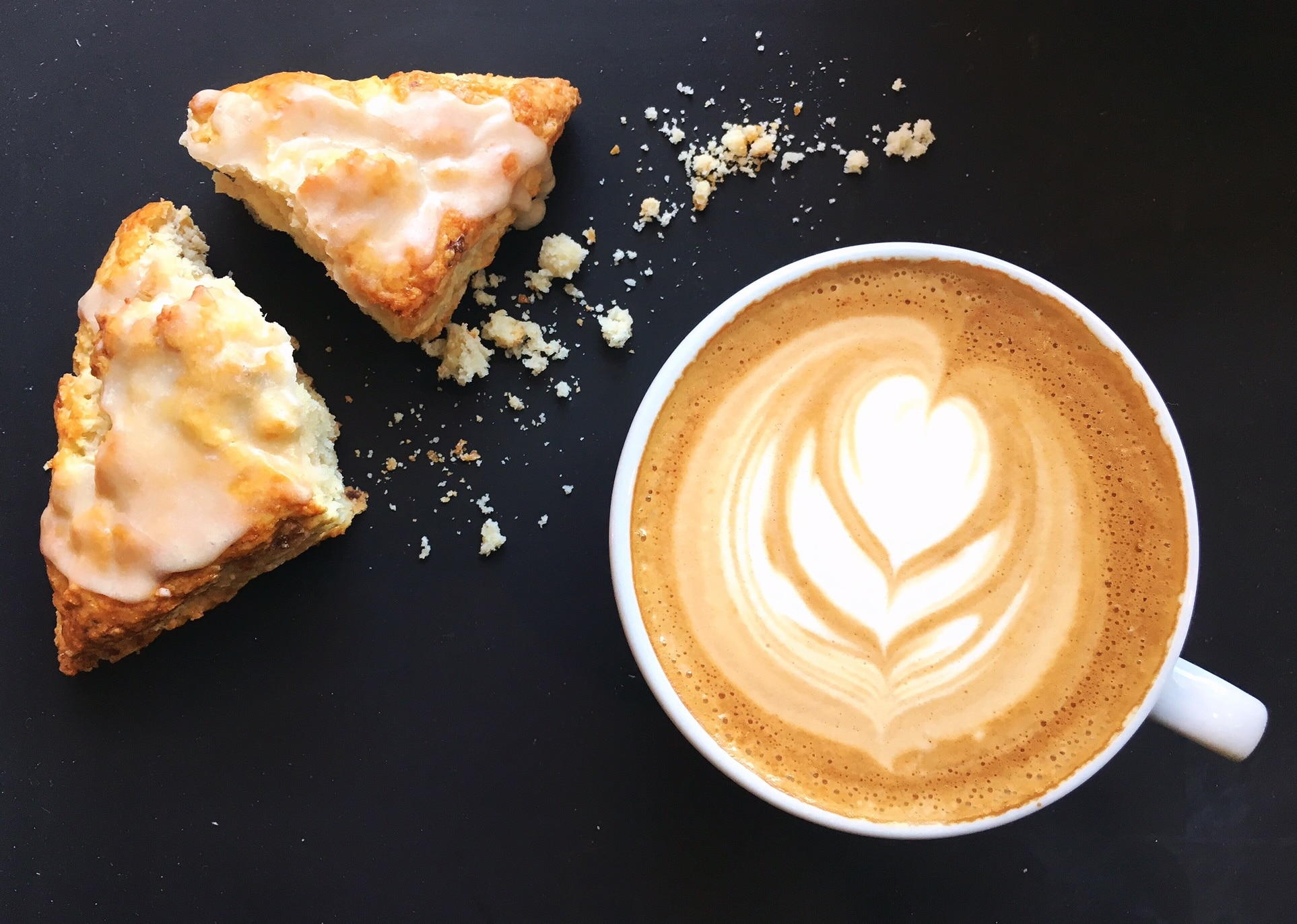 latte and scone