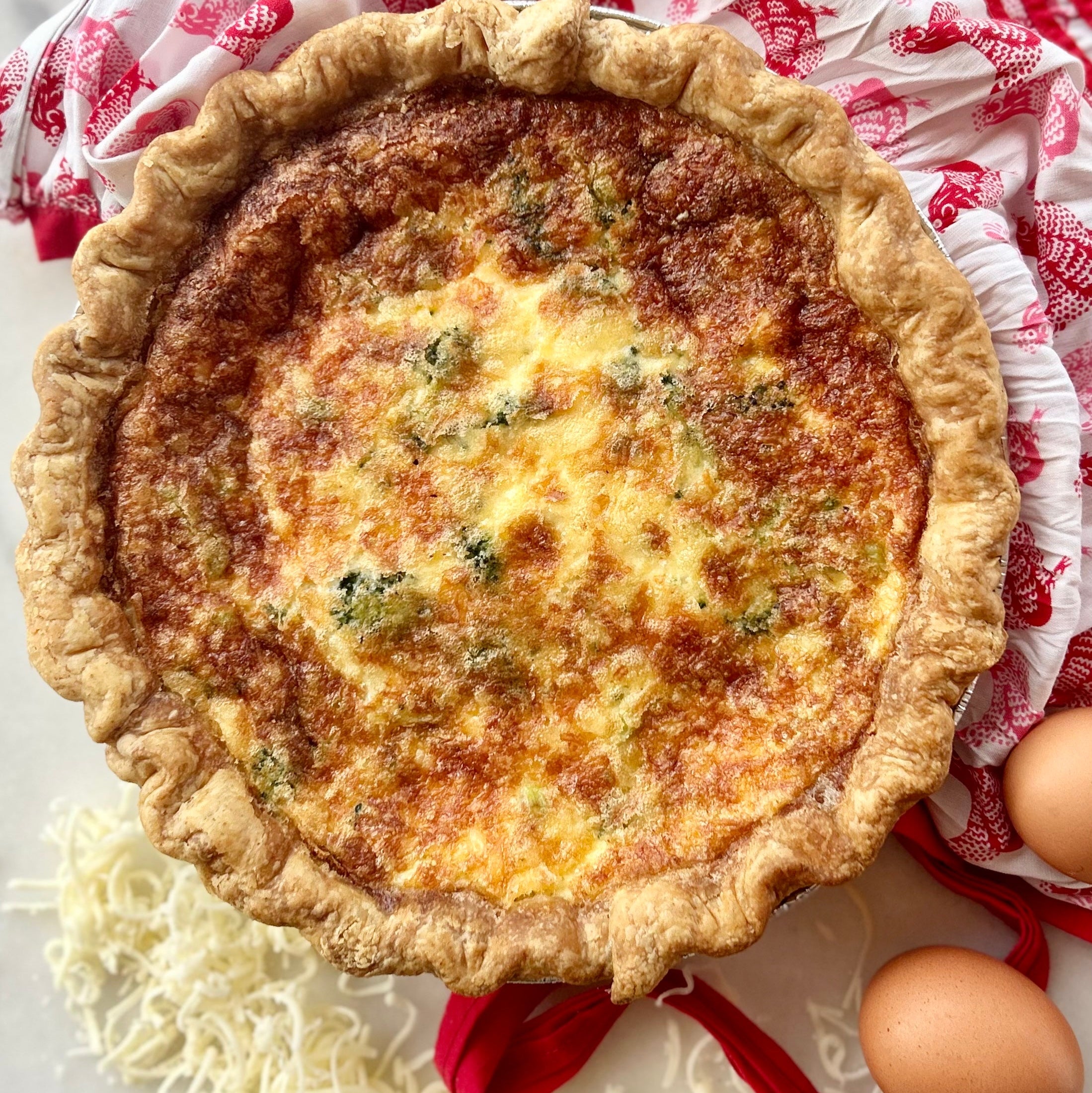 Spinach & Cheddar Quiche
